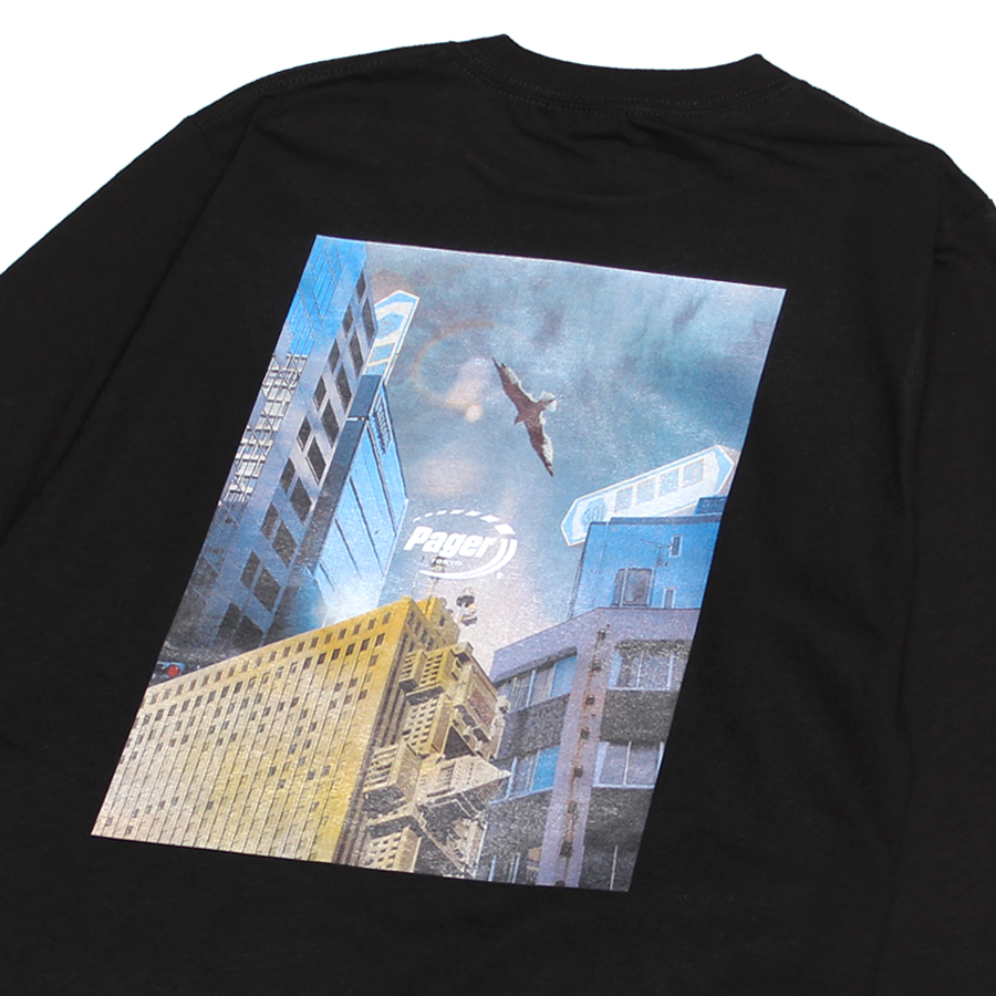 PagerTokyo × Asota L/S Tee - 1134 2 09 Black - PAGER TOKYO