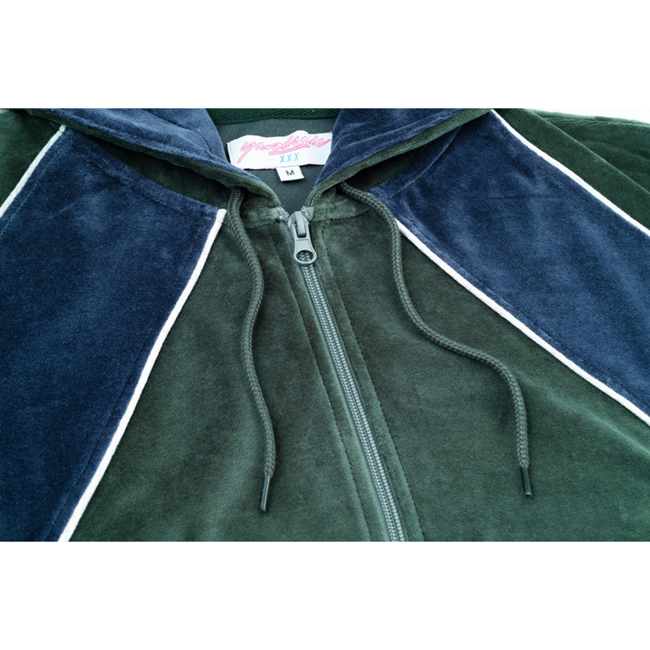 限定数のみ YARDSALE GEM VELOUR HOOD GREEN/NAVY | www.tegdarco.com