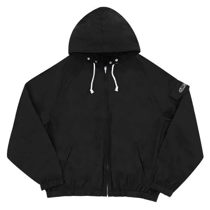 YARDSALE Sunscript Hooded Jacket Washed Black - PAGER TOKYO